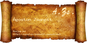 Ágoston Zsanett névjegykártya